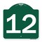 Signmission Designer Series Sign-Sign W/ Number 12, Green & White Aluminum Sign, 18" x 18", GW-1818-22910 A-DES-GW-1818-22910 - alternate 1